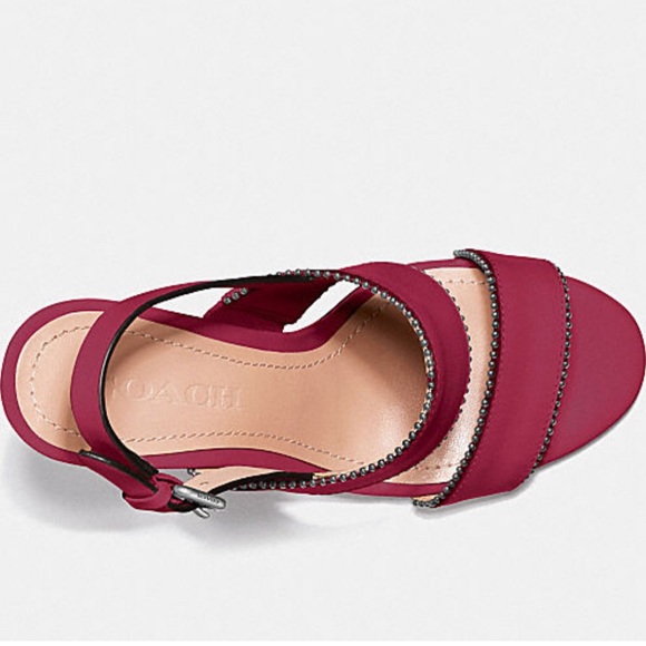 Coach Rylie Sandal in Bright Cherry - Picture 3 of 7